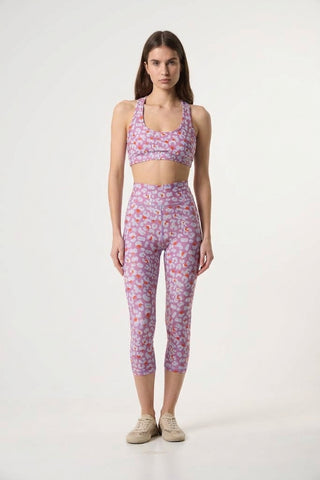 Σετ cropped γυμναστικής με sugar leopard print | Lilac