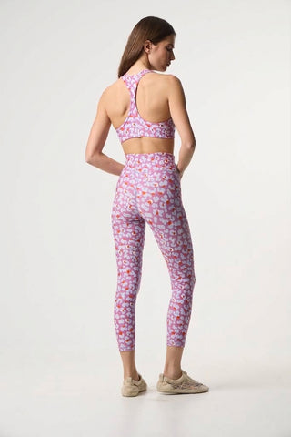 Σετ cropped γυμναστικής με sugar leopard print | Lilac