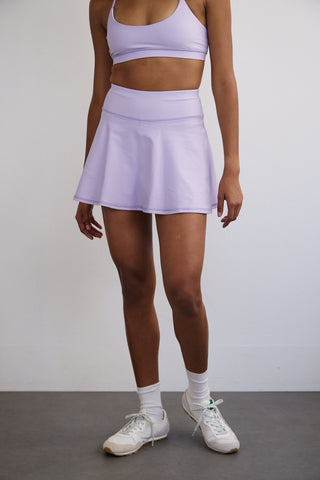Athletic mesh skirt with pleats | Black
