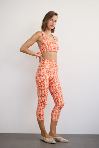 DRY SHELL athletic crop leggings | Olive