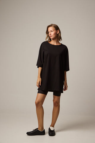 Oversized T-Shirt "Be As You Are" | Μαύρο