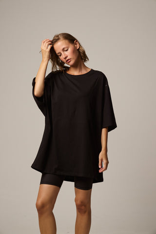 Oversized T-Shirt "Be As You Are" | Μαύρο