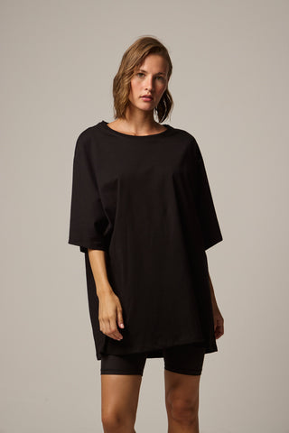 Oversized T-Shirt "Be As You Are" | Μαύρο