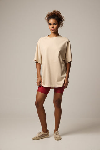 Oversized T-Shirt "Be As You Are" |  Μπεζ