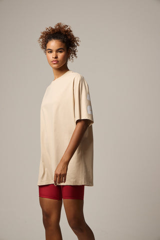 Oversized T-Shirt "Be As You Are" |  Μπεζ