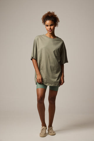 Oversized T-Shirt "Be As You Are" |  Χακί