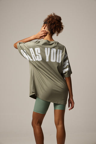 Oversized T-Shirt "Be As You Are" |  Χακί