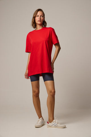 Oversized T-Shirt με Logo | Κόκκινο