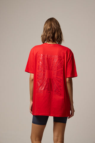 Oversized T-Shirt με Logo | Κόκκινο