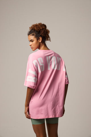 Oversized T-Shirt "Be As You Are" | Ροζ