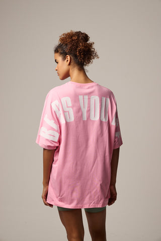 Oversized T-Shirt "Be As You Are" | Ροζ