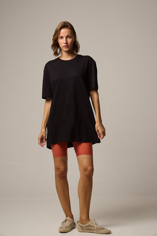 Oversized T-Shirt με Logo | Μαύρο