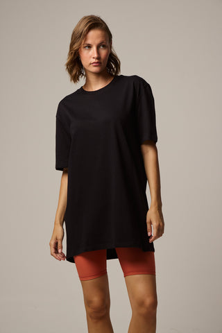 Oversized T-Shirt με Logo | Μαύρο