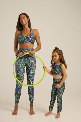 Children's gym set with animal geo print | Light blue