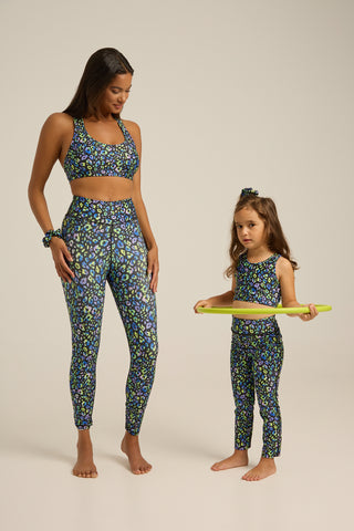 Children's gym set with animal geo print | Light blue