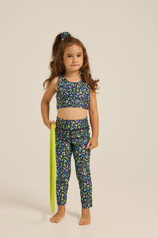 Children's gym set with animal geo print | Light blue