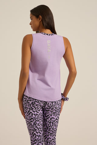 Αθλητική αμάνικη μπλούζα | Λιλά