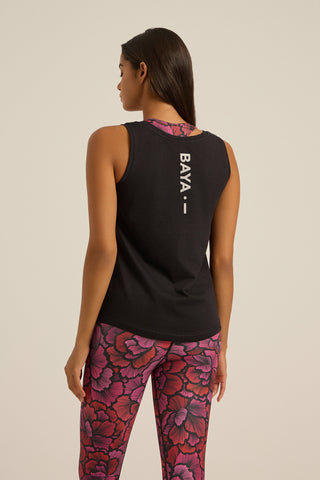 Αθλητική αμάνικη μπλούζα |  Μαύρη