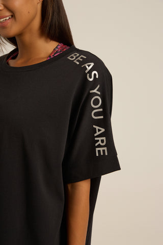 Αθλητική μπλούζα LONG με μανίκι |  Μαύρο