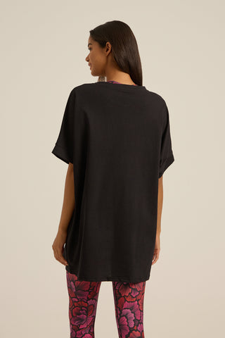 Αθλητική μπλούζα LONG με μανίκι |  Μαύρο