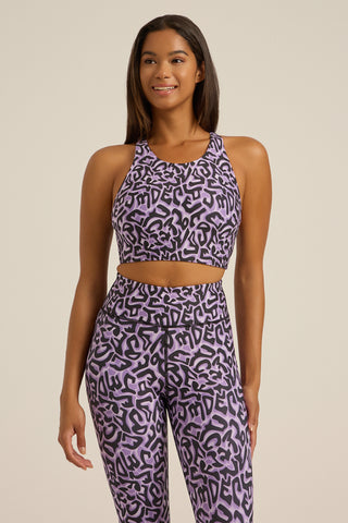 Αθλητικό μπουστάκι animal geo print | Lilac