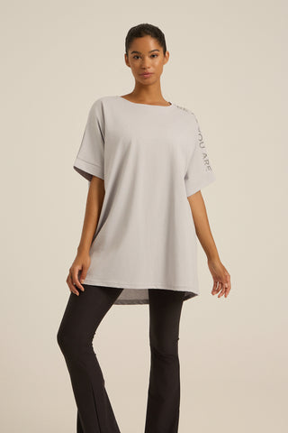 Αθλητική μπλούζα LONG με μανίκι |  Γκρι