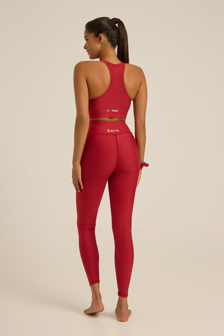 SOFT TOUCH athletic leggings | Red