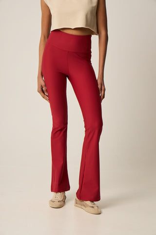 Aθλητικό κολάν SOFT TOUCH με τελείωμα καμπάνα | Κόκκινο