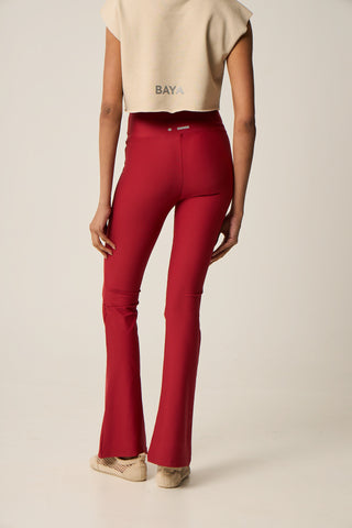 Aθλητικό κολάν SOFT TOUCH με τελείωμα καμπάνα | Κόκκινο