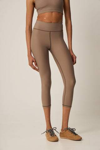 DRY SHELL athletic leggings | Beige