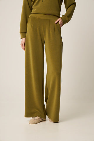 Scuba Cupro Touch track pants | Khaki