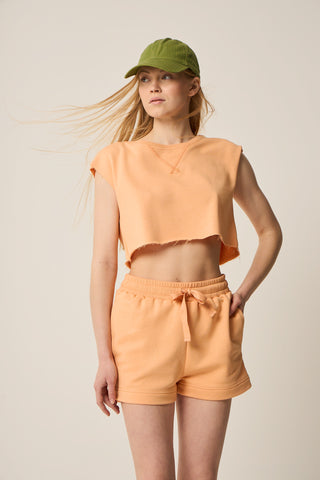 Αθλητικό cropped φούτερ | Peach