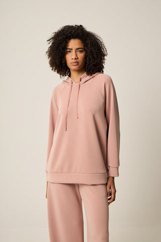 Scuba Cupro Touch hoodie | Dust Pink