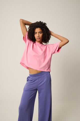 Αθλητικό t-shirt με logo | Ροζ