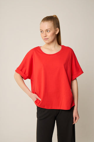 Αθλητική μπλούζα BASIC με logo στο πίσω μέρος | Κοραλί