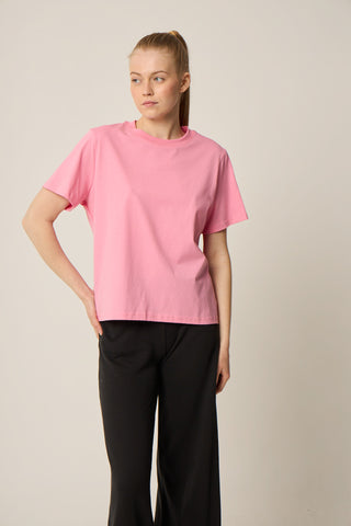 Αθλητικό t-shirt με logo με print "Running Free" | Ροζ