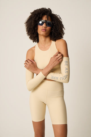 Aθλητικό biker κολάν SOFT TOUCH | Light Beige