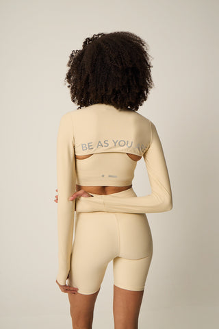 Aθλητικό biker κολάν SOFT TOUCH | Light Beige