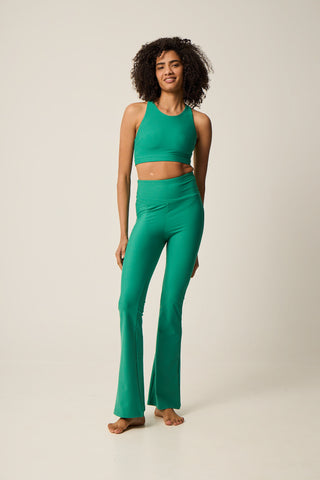 Aθλητικό κολάν SOFT TOUCH με τελείωμα καμπάνα | Πράσινο