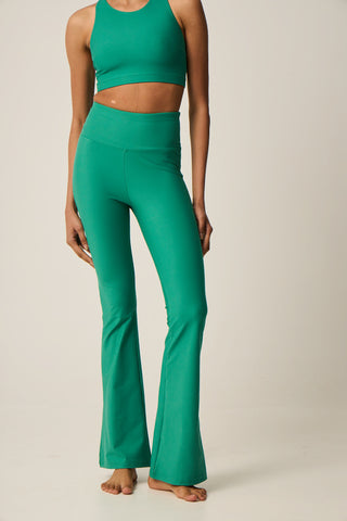 Aθλητικό κολάν SOFT TOUCH με τελείωμα καμπάνα | Πράσινο