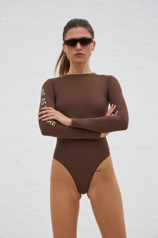 Ολόσωμο μαγιό με ανοιχτή πλάτη | Mocha