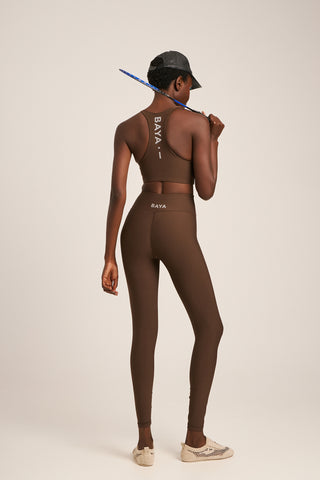 Aθλητικό κολάν DRY SHELL | Mocha in