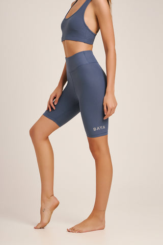 Aθλητικό biker κολάν EXTRA SOFT | Grey Blue