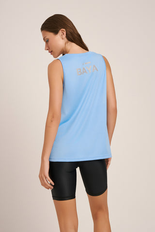 Αμάνικη MESH μπλούζα με αθλητική πλάτη | Light Blue