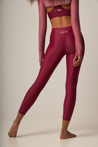 Basic Athletic Leggings | Burgundy