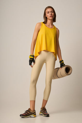 Sleeveless MESH top with sports back | Amber