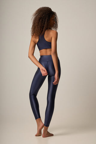 Dazzle High Waist Leggings | Dark Blue