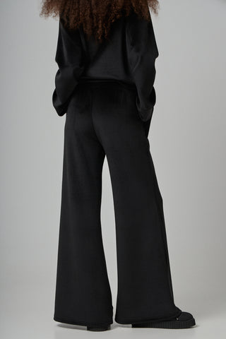 Black Tech Velvet παντελόνι | Μαύρο