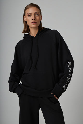 Basic φούτερ με κουκούλα | Μαύρο