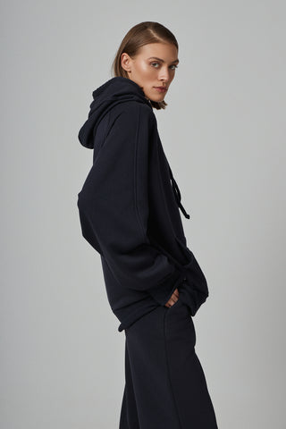 Basic φούτερ με κουκούλα | Σκούρο Μπλε